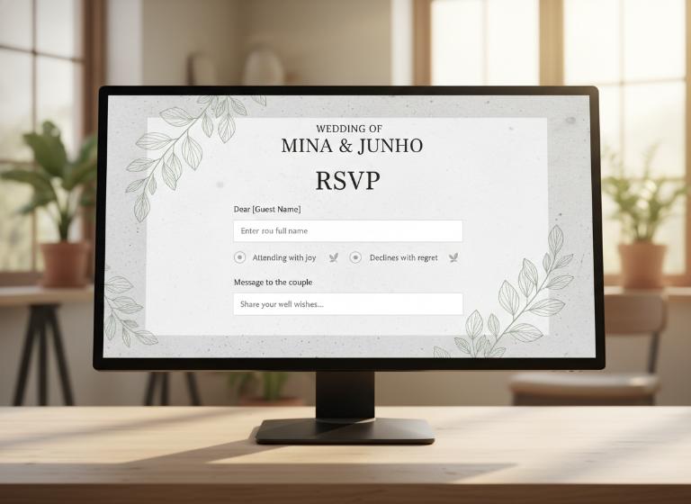 Cụ Thể Nội Dung Th&ocirc;ng Tin Tr&ecirc;n Thiệp RSVP