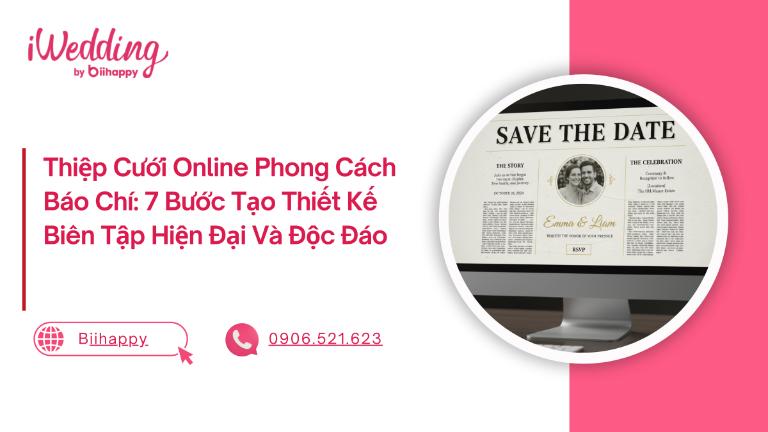 Thiệp Cưới Online Phong Cách Báo Chí: 7 Bước Tạo Thiết Kế Biên Tập Hiện Đại Và Độc Đáo