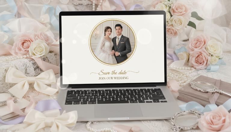 Tổng Quan Về Mẫu Thiệp Cưới Online Coquette