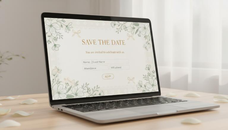&Yacute; Tưởng Mẫu Thiệp Cưới Online Tối Giản Theo Phong C&aacute;ch