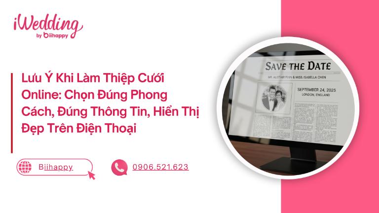 Lưu Ý Khi Làm Thiệp Cưới Online: Chọn Đúng Phong Cách, Đúng Thông Tin, Hiển Thị Đẹp Trên Điện Thoại