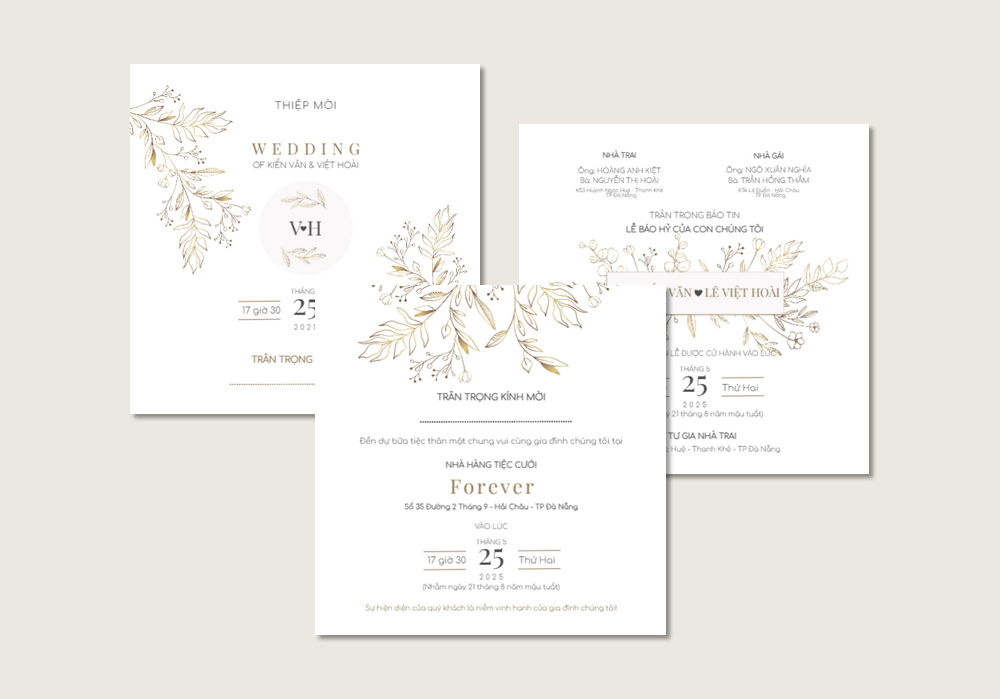 4 điểm độc đáo của thiệp cưới ngang mà bạn nên biết để lựa chọn cho ngày trọng đại