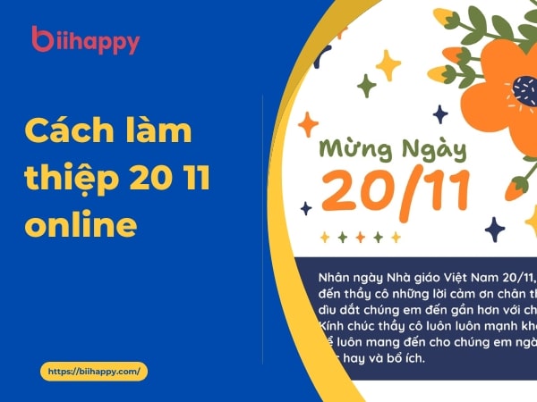 Mách bạn cách làm thiệp 20 11 online miễn phí và cực dễ