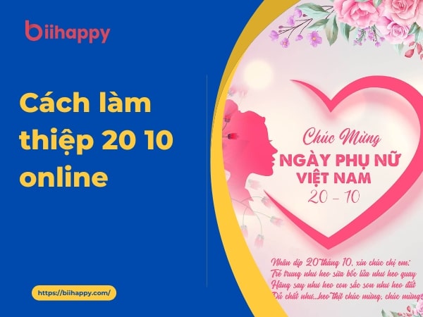 Mách bạn cách làm thiệp 20 10 online bằng Canva siêu dễ