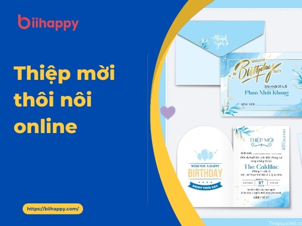 Hướng Dẫn Cách Làm Thiệp Mời Thôi Nôi Online Hoàn Toàn Miễn Phí Cùng Biihappy invitePro