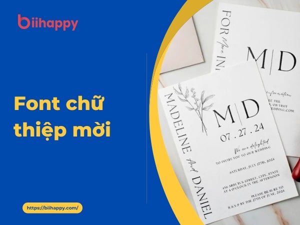 Top Mẫu Font Chữ Thiệp Mời Đẹp, Sang Trọng Và Hiện Đại Nhất 2025