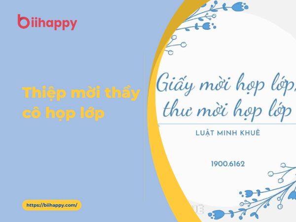 Những mẫu thiệp mời thầy cô họp lớp – Trang trọng và đầy cảm xúc