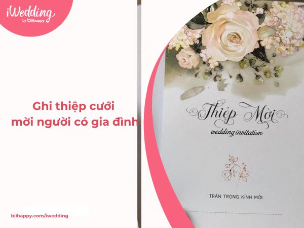 Hướng dẫn ghi thiệp cưới mời người có gia đình chuẩn nhất