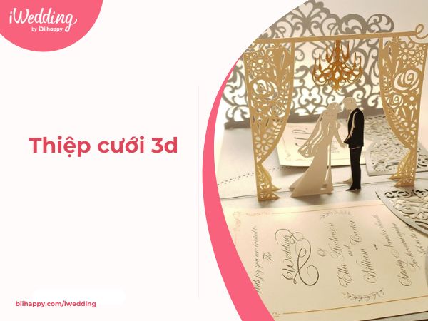 Thiệp cưới 3D – Xu hướng tinh tế tạo dấu ấn khó phai