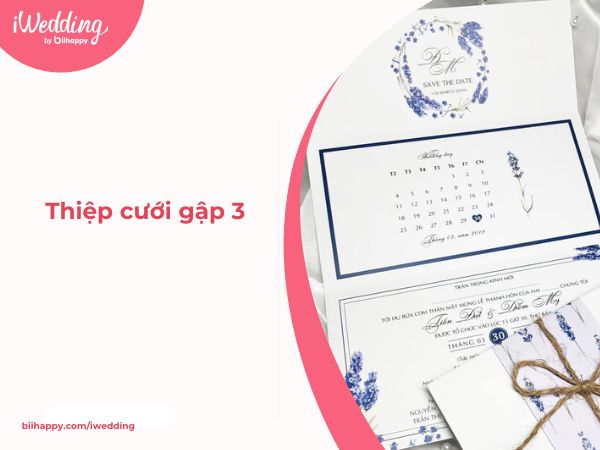 Vì sao thiệp cưới gập 3 trở thành lựa chọn "quốc dân"?