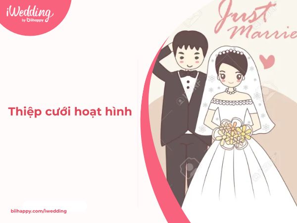 Thiệp cưới hoạt hình – Xu hướng mới cho ngày trọng đại