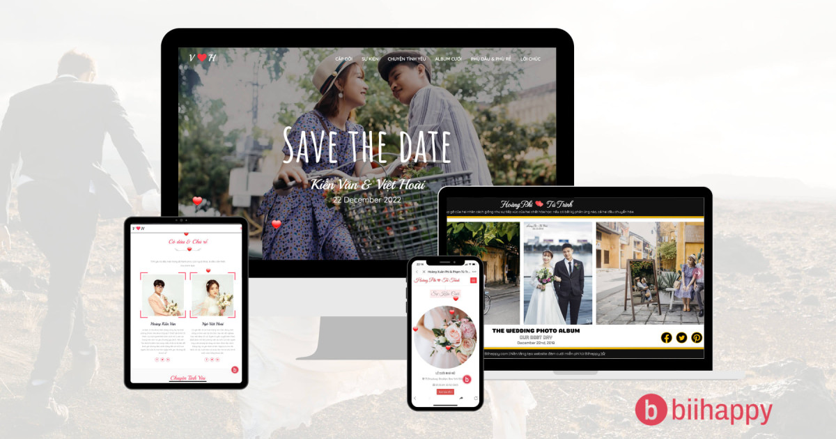 Nền tảng tạo website đ&aacute;m cưới IWedding