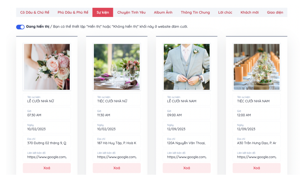 IWedding - Nền tảng tạo website đ&aacute;m cưới miễn ph&iacute;
