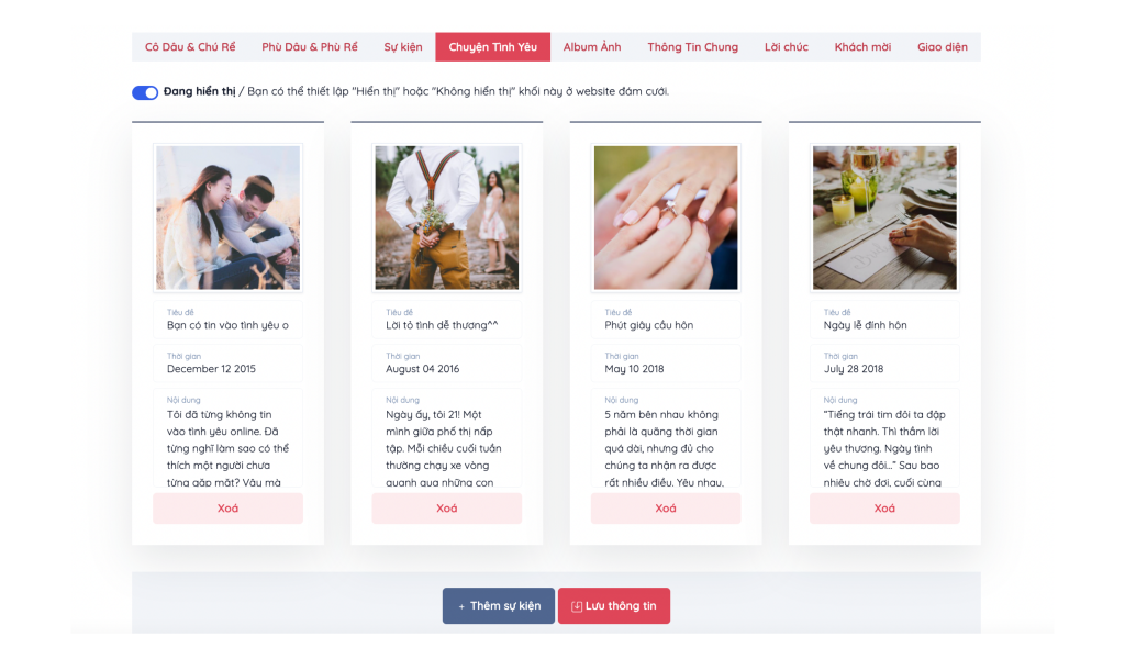 IWedding - Nền tảng tạo website đ&aacute;m cưới miễn ph&iacute;