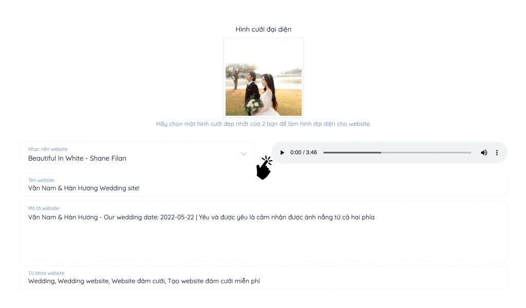 IWedding - Nền tảng tạo website đ&aacute;m cưới miễn ph&iacute;