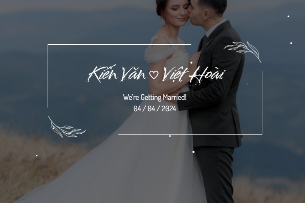 Khám phá mẫu thiệp cưới Online Blue Horizon của iWedding